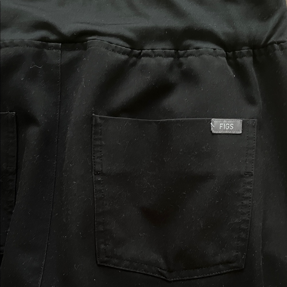 Figs Jet Black Utility Scrub Pants